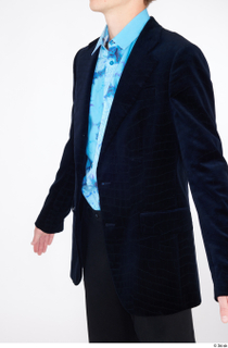 Urien blue velvet suit jacket dressed formal upper body 0003.jpg